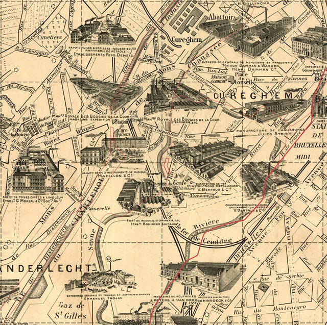 Goujons - Carte historique des industries