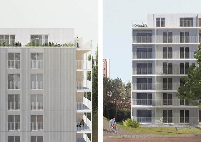 collage des façades dyptique