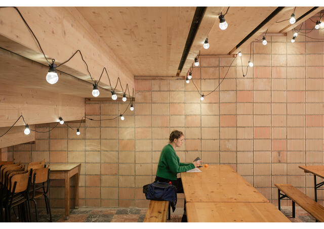 Photo d'une dame assise dans le café 