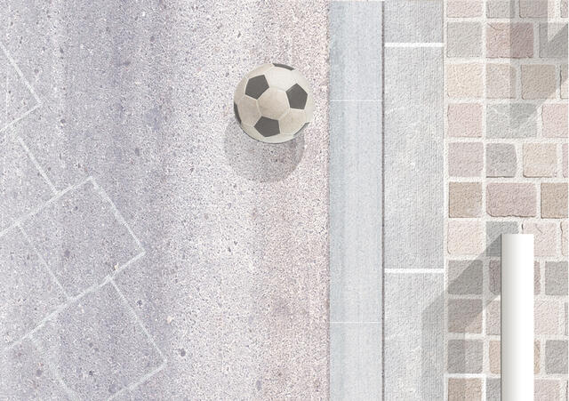 collage matérialité sol