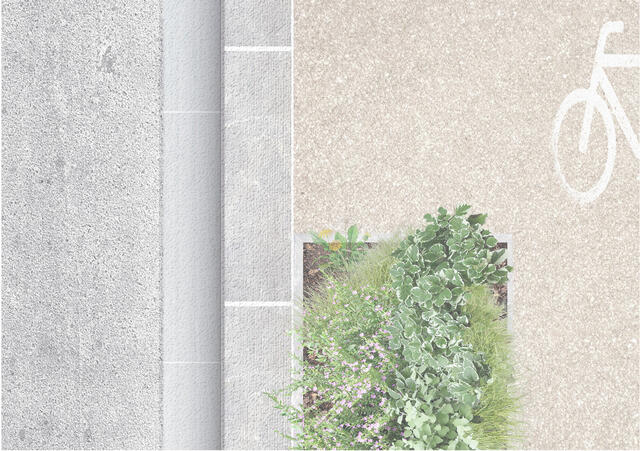 collage matérialité sol