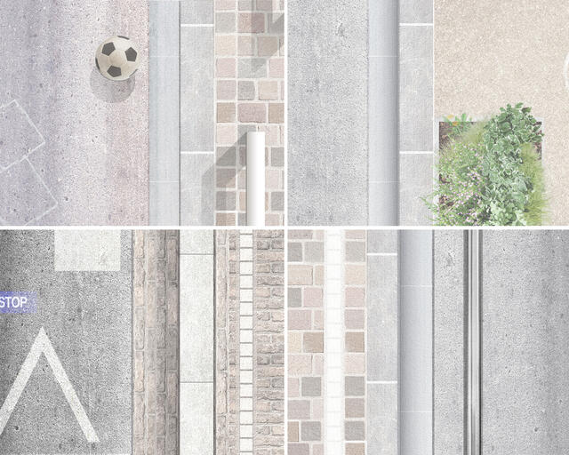 collages matérialité sols