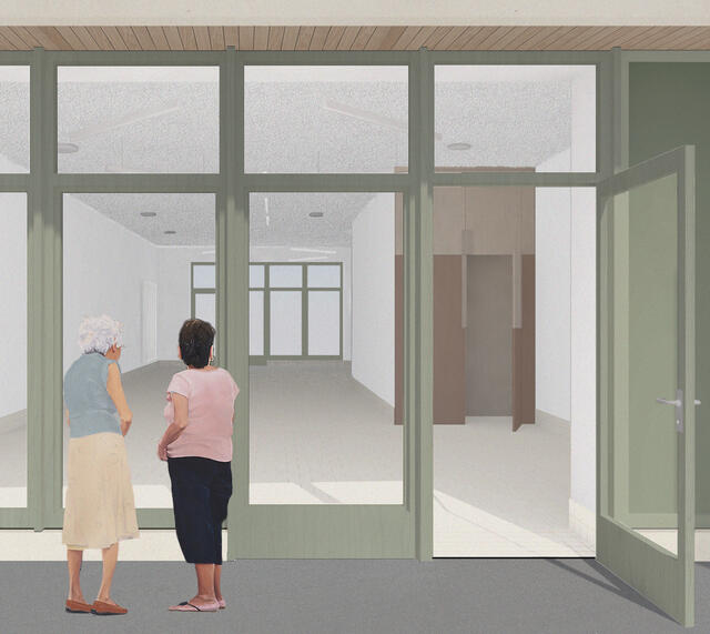 Dessin de la façade du local communautaire