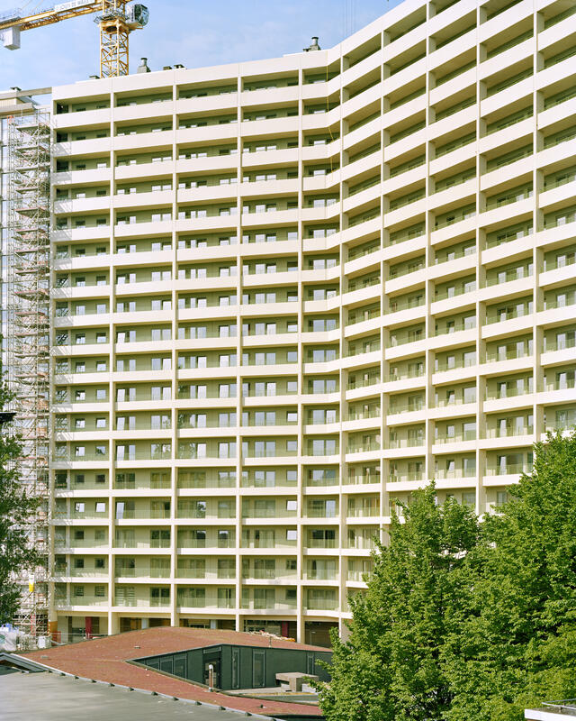 Goujons - Photo de chantier de la phase 1 - Photo de l'ensemble de la façade avant
