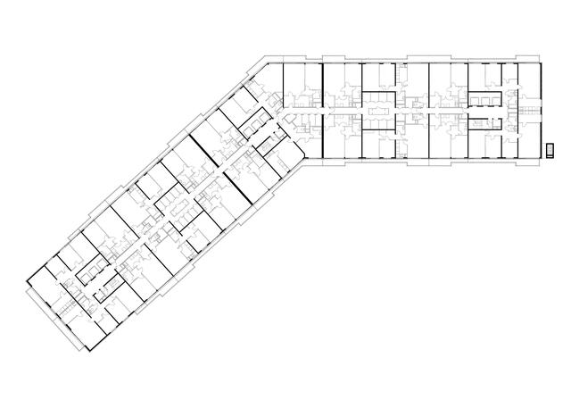 Goujons - Plan d'un étage type - Situation existante