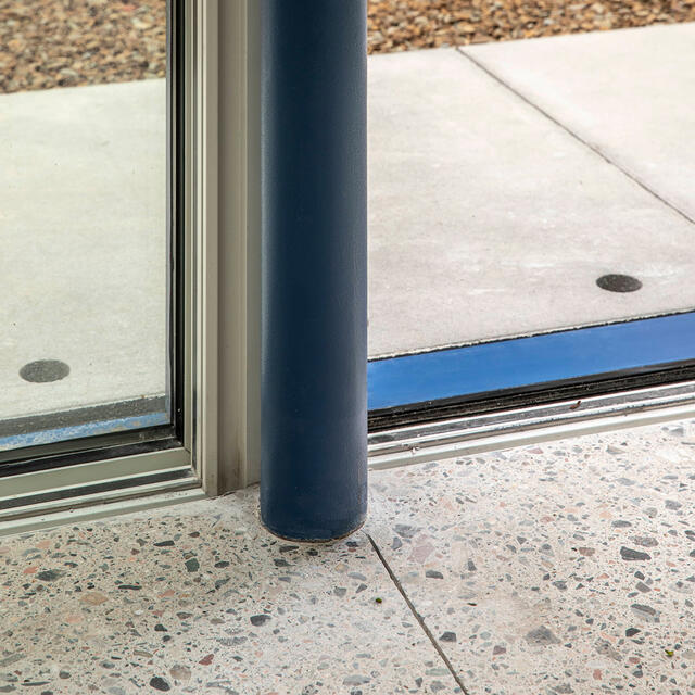 Photo de détail du granito avec granulats issus de chantiers de démolition