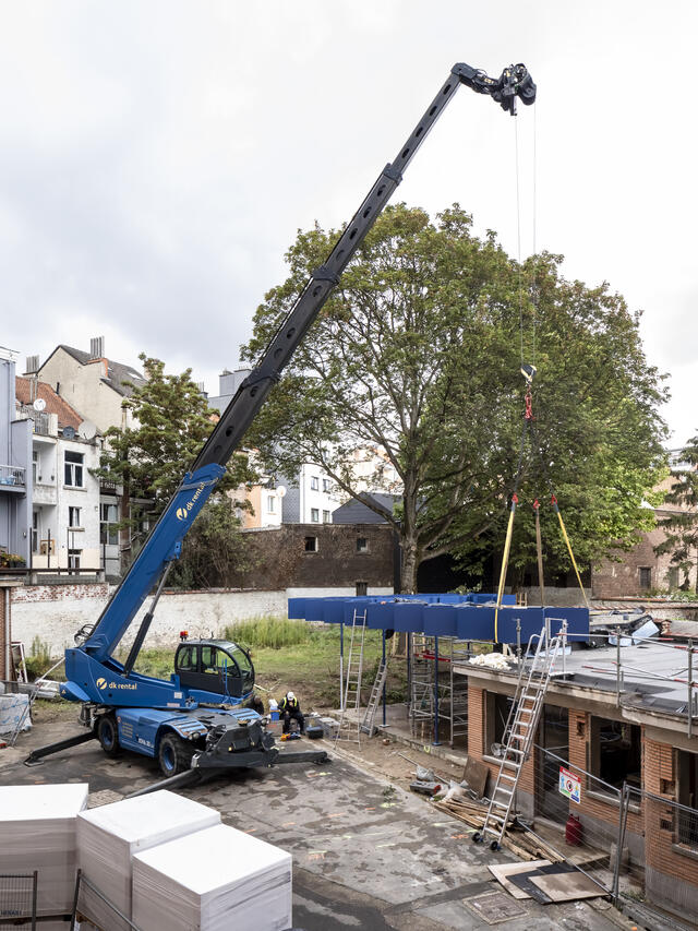 Photo de chantier - Montage de la structure