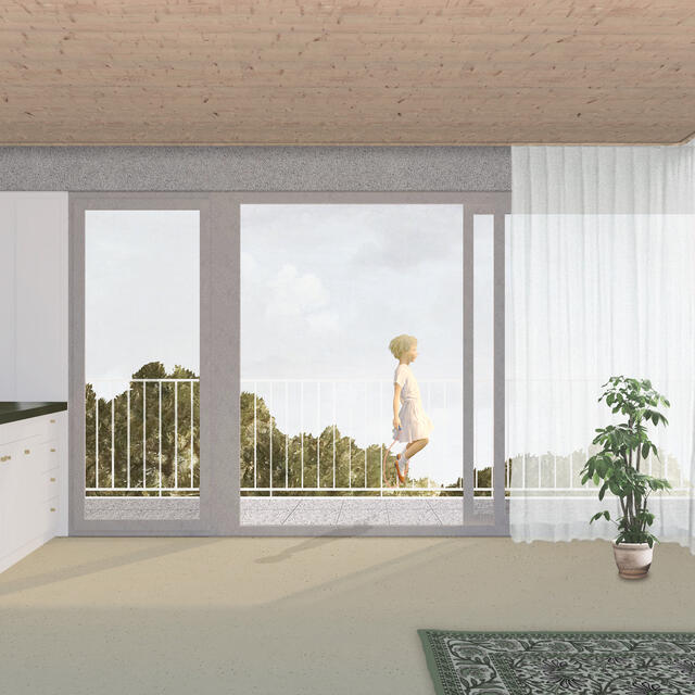 Vue du projet depuis le séjour