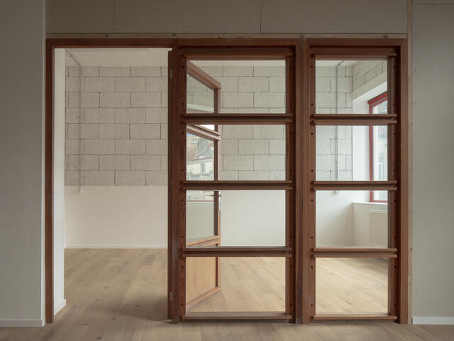 Photo cloison menuisée de récupération