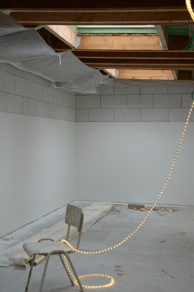 photo chantier enduit sur blocks