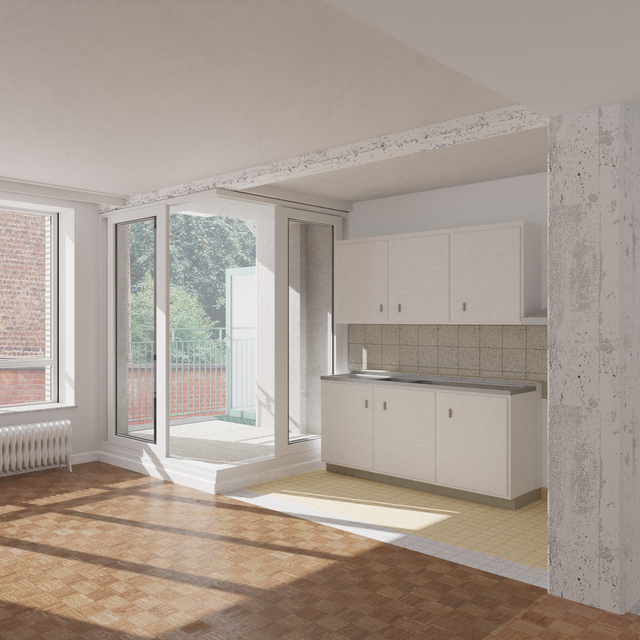 Photomontage du séjour projeté