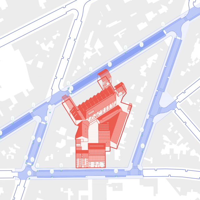 Axonométrie existante 