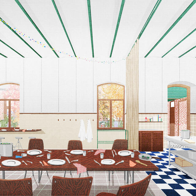 Photomontage de la future cantine 