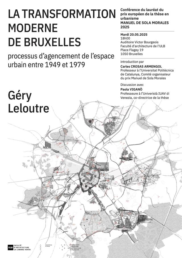poster de la conférence, montrant une carte de Bruxelles