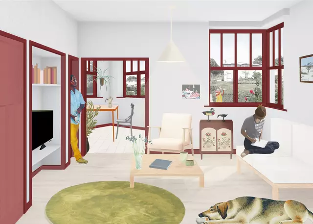 vue intérieure d'une typologie