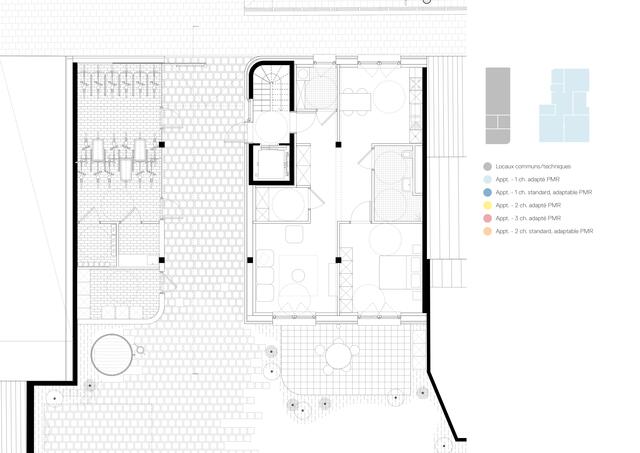 Plan aménagé du rez-de-chaussée 